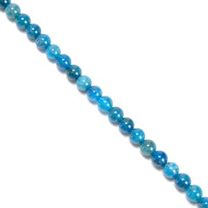 120cts Natural Apatite Plain Rounds Approx 6mm, 38cm Strand