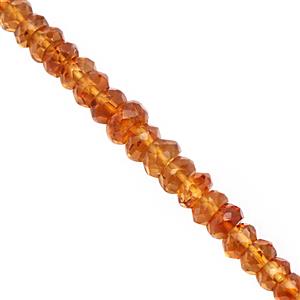 18cts Madeira Citrine Graduated Faceted Rondelles Approx 2x1.5 to 5x2.5mm, 17cm Strand