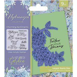 Natures Garden– Hydrangea – Clear Acrylic Stamp – Charming Sentiments