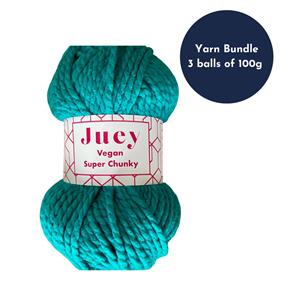 Bundle of Juey Super Chunky Yarn 3 x 100g Balls - Teal