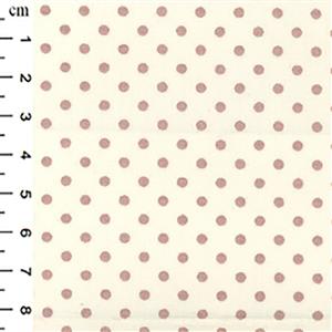 Tan Cotton Poplin Spots on Cream Fabric 0.5m