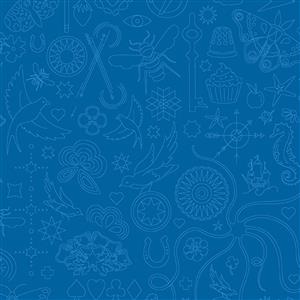 Alison Glass Sunprint Luminance Embroidery in Royal Fabric 0.5m