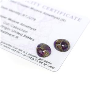 5.65cts Copper Mojave Amethyst 12x10mm Pear Pack of 2 (R)