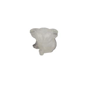  100cts Clear Quartz Fancy Carved Koala Approx 30x30mm Loose Gemstone Display (1pcs) 
