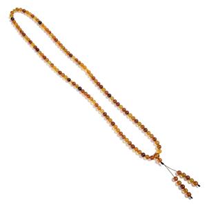 Natural Burmese Amber Plain Rounds, 110cts, 80cm Strand