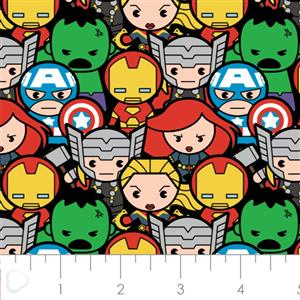 Marvel Kawaii Avengers Assemble Multi Fabric 0.5m