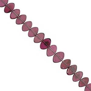 45cts Rhodolite Garnet Graduated Flat Marquise Approx 6x3 to 8x5.5mm, 31cm Strand.