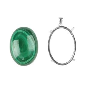 Bullseye Malachite Oval Cabochon Project With Instructions By Claire Macdonald