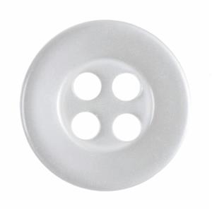White Hemline Buttons Size 10mm Pack of 13