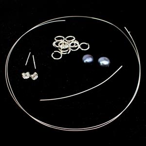 935 Argentium Finest Silver Swirl Drop Earrings With Pearls (1 Pair)