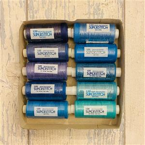 Living in Loveliness Superstitch Threads 10 x 500 yards - Blue/Purples