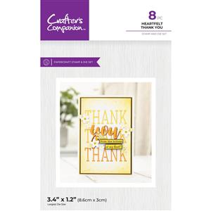 Crafter's Companion Stamps & Dies - Heartfelt Thank You