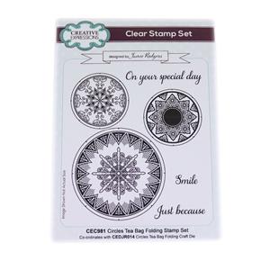 Creative Expressions Jamie Rodgers Circle Teabag 6 in x 8 in Stamp Set 