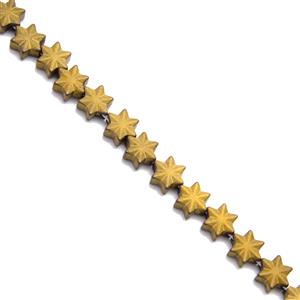 Antique Gold Haematite Stars Approx 7mm, 38cm Strand