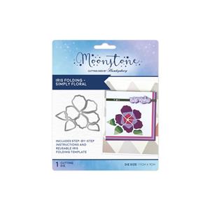 Moonstone Dies - Iris Folding - Simply Floral, Set contains 1 metal die and 1 re-usable template