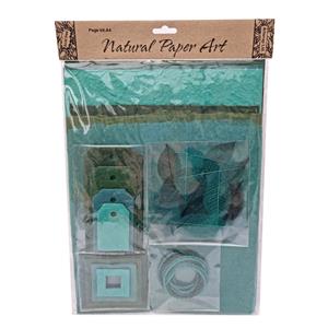Natural Paper Art Collections - Teal Greens   