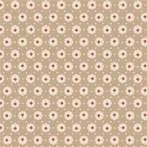 Poppie Cotton My Favourite Things Bake Sale Brown Fabric 0.5m