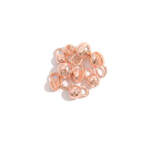 Rose Gold 925 Sterling Silver Crimp Cover Beads, 3.3mm, 3.8mm and 4.8mm, x3 per size (9pcs)