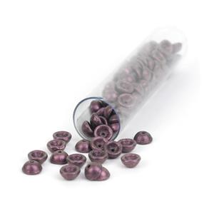 Czech Teacup Beads - Metallic Red Pear, 4x2mm (100pcs)
