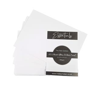 Hobby Maker Essentials - A4 Ultra White, 250gsm, 60 Sheets 