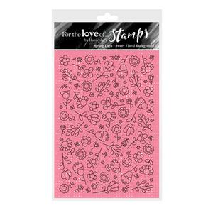 For the Love of Stamps - Sweet Floral Background A6 stamp set - Contains 1 stamp.  