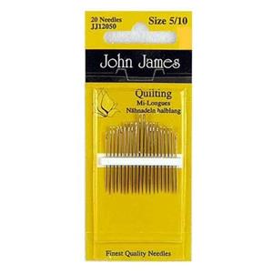 John James Pack of 20 Quilting Needles Sizes 5/10