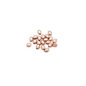 Rose Gold Plated Base Metal Oval Beads, Approx. 7.5X5.5mm (20pk) 