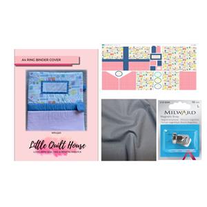 Amanda Little's Notions Ring Binder Cover Kit: Instructions, Fabric Panel, Fabric (1m) & Magnetic Snap