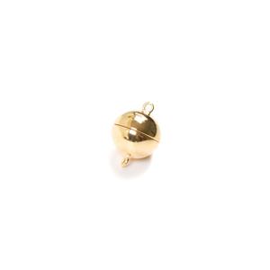 Gold Plated 925 Sterling Silver Magnetic Clasp Approx  12mm (1pc)