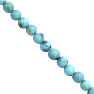 30cts Turquoise Round Smooth Approx 4mm, 20cm Strand