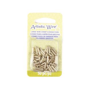 Tarnish Resistant Silver Plated Large Wire Crimp Tubes 10mm 14GA, ID 0.078