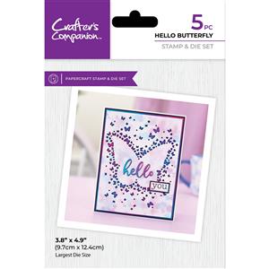 Crafter's Companion Stamp & Die - Hello Butterfly