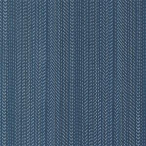 Moda Lakeside Gathering Stitched Dark Blue Flannel Fabric 0.5m