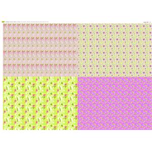 Sara Page Garden Collection Echinacea Fat Quarter Fabric Panel 140cm x 104cm