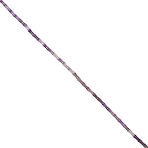 70cts Amethyst Bamboo Beads Approx 5x12mm, 38cm Strand