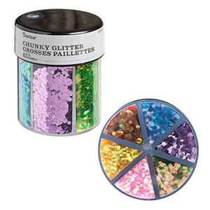 DariceÂ® 6-Color Chunky Glitter Caddy: Pastels