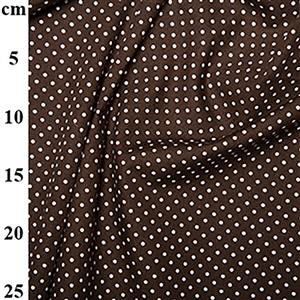 Rose and Hubble Cotton Poplin Spots on Brown Fabric 0.5m