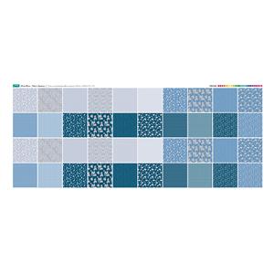 Misty Blue Fabric Squares Panel 140 x 59cm