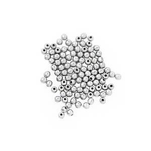 Silver Plated Base Metal Crimp Beads, 2mm (100pcs/pack) 