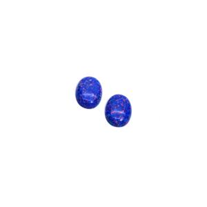 Dark Blue Synthetic Opal Oval Cabochon, 10x14mm (2pk)