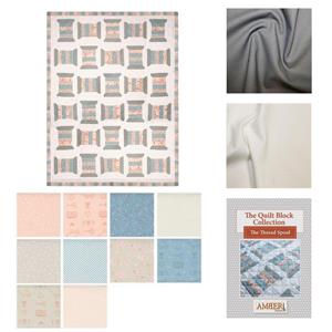 Amber Makes Pastel Thread Spool Quilt Kit: Instructions, Fabric (3.5m) & 10 FQs