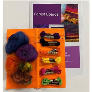 Delphine Brooks's Forest Boarder Felting Kit: Instructions, Wool, Skeins & Felt Sheet