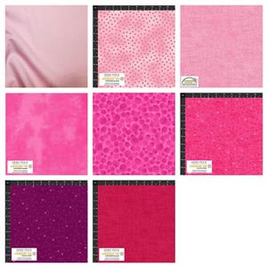 Pink Long Quarter Fabric Pack - 8 Pieces (25cm x 112cm)
