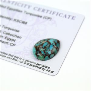 8.6cts Egyptian Turquoise 20x16mm Pear (CP)