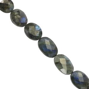 88cts Labradorite Faceted Oval Approx 12x9 to 17x11mm 18cm Strand
