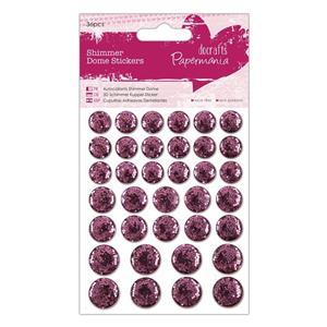 Shimmer Dome Stickers (36pcs) - Pink