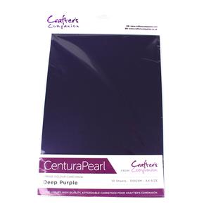 Crafter's Companion Centura Pearl Single Colour A4 10 Sheet Pack - Deep Purple