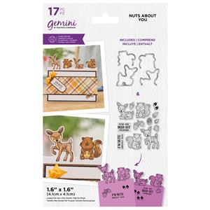 Crafters Companion - Stamp & Die Set - Nuts About You - 17PC
