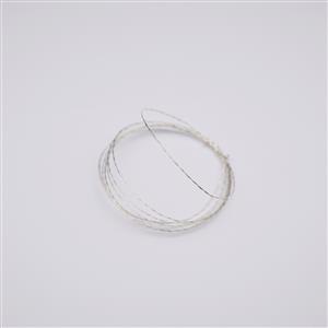 Twisted Round: 0.50mm Sterling Silver Plated Copper Wire 1m
