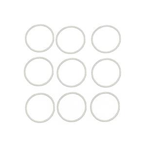 Silver Plated Base Metal Twisted Ring Approx - ID-27 & OD-30mm (Pack of 9pcs)